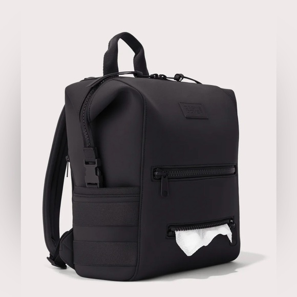 Dagne Dover Indi Neoprene Diaper Backpack Size Medium in Onyx- Deep Black - Picture 4 of 10